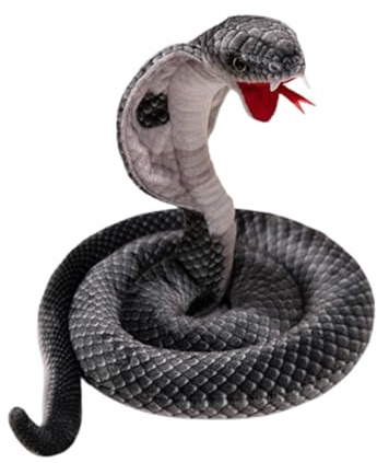 champracer Schlange Kuscheltier, Plüsch groß Schlange Spielzeug, Realistische Plüschschlange Kobra Plüschtier, zum Spielen und Kuscheln, Ideal Zum TröSten Kuscheln Einschlafhilfe (118 cm,A)