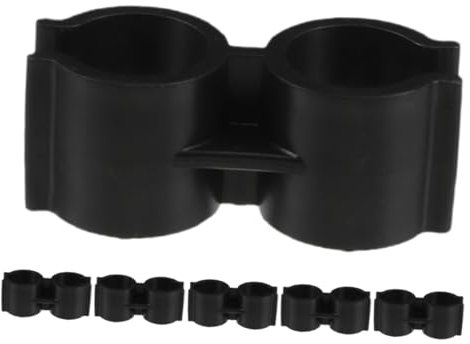 Holibanna 6pcs Dustpan Broom Pole Clip Double Pole Clamp Pipe Fixing Tool Broom Handle Connector for Cleaning Accessory Replacement