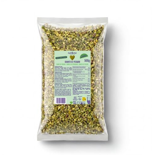 Granella di pistacchio 500g nut&me | Pistacchio 100% a pezzi | Keto | Vegano | Basso contenuto di sale | Fonte di proteine | Senza zuccheri aggiunti | Senza glutine, soia, lattosio