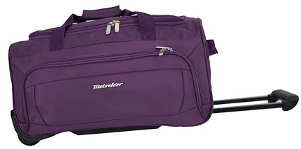 METZELDER Sac Voyages Trolley à roulettes Walker Gros Volume Chargement. (Violet (Purple), Petite Taille (Cabine)_53x30x28cm_45L_1.9kg)