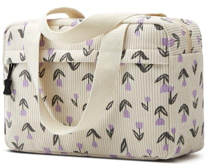 Jiliyote Groß Kosmetiktasche Cord Kulturtasche Gross Damen Kulturbeutel Kord Reise Waschtasche Damen Kosmetikbeutel für Travel Mädchen
