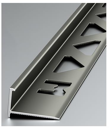 5-Pack Tile Trim, Gap Concealer Trim | Aluminum Alloy Tile-Edging for Wall to Paint Transitions | Corner Guard for Doorways/Drywall (F-Profile)(Champagne,0.4in/10mm)