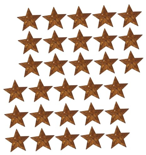 CONGARTENO 30 pezzi Stelle Metalliche Appendibili per Decorazioni Natalizie Albero e Accessori Villaggio Natale Te Resistente e Versatile per Creazioni Festive