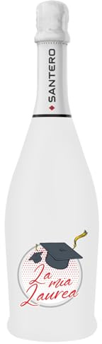 BRANDGIFT.IT Bottiglia Personalizzata Spumante Laurea Santero 958 Extra Dry Perlage Persistente Aromaticità Floreale Bottiglie Personalizzate Ottimo Regalo Per Brindisi Originali