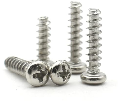 Tornillos de cabeza redonda con ranura en cruz, de acero al carbono niquelado, M3/M3.5 (4/5/6/7-30 mm), paquete de 100 unidades.(10mm,M3.5 (100pcs))