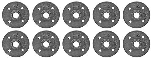 Raccordi Base Flangia 4 Fori Flangia Filettata In Ghisa Resistente Alla Corrosione Ad Alta Resistenza Per Il Collegamento Del Tubo Decorazione Di Fissaggio DN15 10 PZ