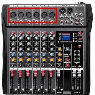 Ljudmixer, 6 8 12-kanals professionell ljudmixer Dator Sta Inspelning USB-ljudkort DJ Controller Mixer Digitalkonsoler för studiokaraoke(6 channel)