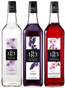 Assortiment fleuri : sirop orchidée, lavande et fleur de cerisier