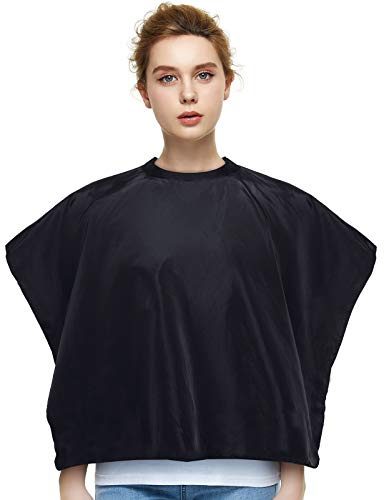 izzycka Makeup Cape, Hair Coloring Dye Cape Nylon Waterproof Beauty Salon Short Smock for Clients,Professinal Styling Hairdressing Shampoo Capes With Adjustable Snap Closure. Haircut Apron