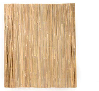 Mininfa Natural Bamboo Slat Screening, Eco-Friendly Privacy Slat Fence, Bamboo Screen Panel Roll for Balcony or as Wind and Sight Protection (1.8m x 4m)
