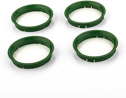 LST 4x Zentrierringe Grün für Alufelgen Radnabe Ø 72,5 mm - Ø 67,1 mm