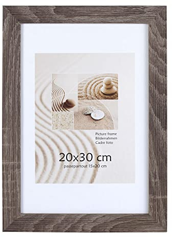 KM FOTO Bilderrahmen Holz Plexi Acryl Rahmen quadratisch Collage Wanddeko Poster S215: Farbe: Eiche Hell | Format: 50x70