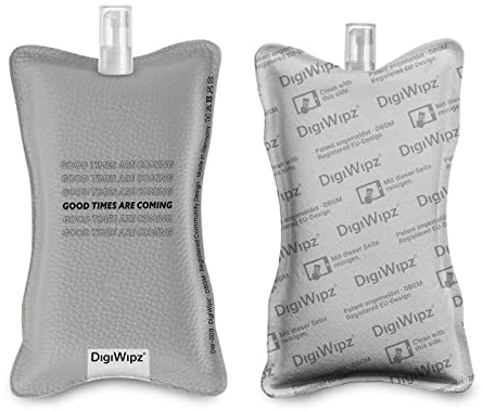 DigiWipz® – L'ingénieux nettoyant d'écran 2 en 1 (Good Times) – Nettoyant d'écran pour écrans et écrans tactiles – Éponge en microfibre avec pulvérisateur intégré