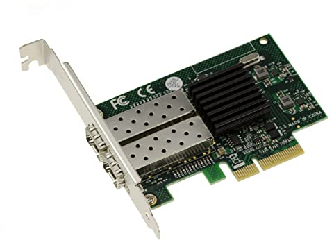 KALEA-INFORMATIQUE PCIe-Controller-Karte Gigabit LAN Netzwerk 1G Ethernet mit Zwei LC SFP Fibre-Ports. Chipsatz Intel I82576.