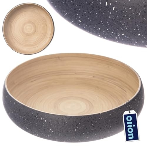 orion group Bambusschale Bambusschüssel Schale Schüssel aus 30 cm 4 L | Bambusholz Obst-und Gebäckschale