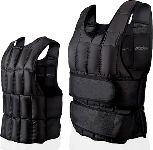 MAXSTRENGTH Adjustable Weighted Vest for Fitness, Cardio, Running, and Strength Training – 10kg, 15kg, 20kg, Comfortable & Durable Design (10 KG)