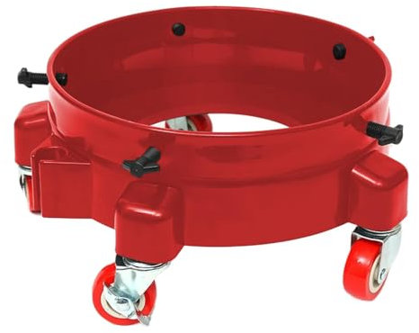 Bucket Dollyy - Heavy-Duty Rolling Bucket Cart, Heavy-Duty Bucket Mover, Locking Caster Bucket | Car Wash Bucket With Wheels, Multi-Purpose Utility Dollyy For Auto Detailing & Garage Cleaning