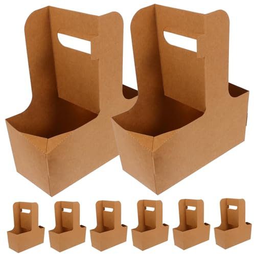 FUNOMOCYA 10piezas Portabebidas Con Asa Portavasos Gruesos Para Cerveza y Pedidos De Comida