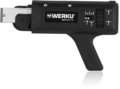 Werku WK403710, Dispensador Atornillador Paneles-Placas Yeso Inalámbrico, Calidad Profesional, Función Atornillado