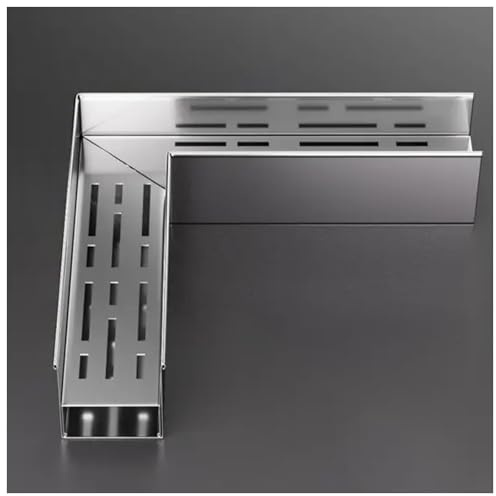 Kit de drenaje de zanja de acero inoxidable con rejillas extraíbles, Canaleta Desague，duradero for patio, terraza, baño, jardín, solución de drenaje.(L,H8*W10CM/H3.15*W3.94IN)