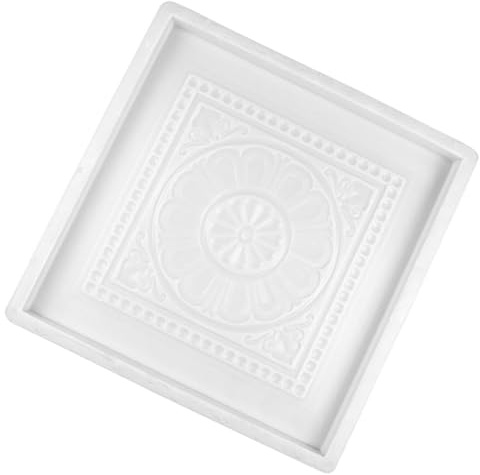KICHOUSE Stampo per Mattoni in Plastica per Pavimentazione da Esterno 40X40 CM, Forma Tanglian 5, Muffa Antiscivolo per Vialetti e Stile Tradizionale