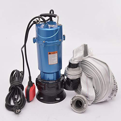 Fäkalienpumpe Tauchpumpe Schmutzwasserpumpe 1,5kW + 20m C-Schlauch