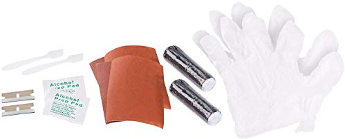 AGT Tank Reparatur Set: 2er-Reparatur-Set für Auto-Kühler, Benzintanks, Stahl-& Metallwannen (Metallspachtel, Heizkörper, Kaltschweißpaste)