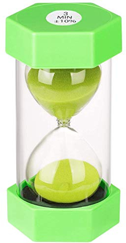 Sanduhr, Kinderuhr, dekorative Sanduhr, Timer können in Klassenzimmern, Küchen, Wohnungen, Büros und auch als dekorative Timeruhr (3 Minuten, grün)…