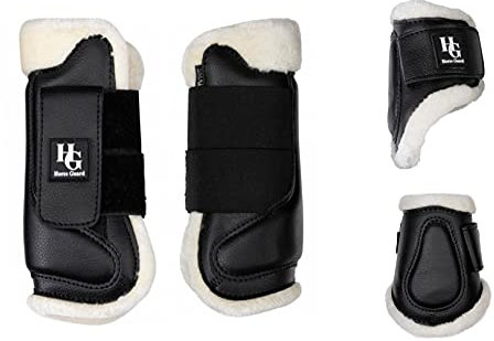 Scan Horse Horseguard Protection Boots, mit Fell, vorne, schwarz, Taglia:S