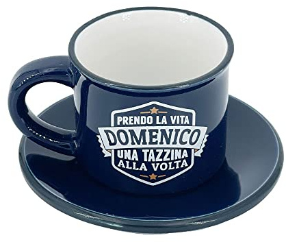 TAZZINA DA CAFFE' PERSONALIZZATA CON PIATTINO - DOMENICO