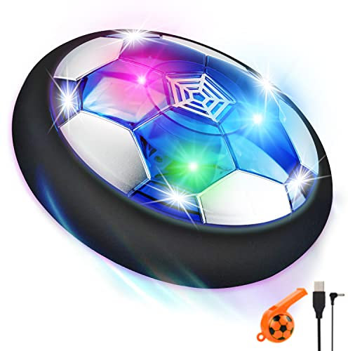 lenbest Hover Football -Boy Toys, Football Gifts for Boys - Rechargeable LED Air Power Floating ball with Whistle - Indoor Outdoor ball Games - Kids Toys for 3 4 5 6 7 8 9 10 year old