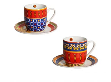 BRANDANI TAZZINA CAFFE MIAMI SET 2 PZ PORCELLANA 52473