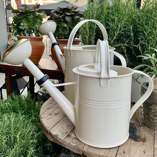 Plint Gießkanne Wasserkanne Watering Can Metall Zink 5 Liter Retrokanne Kanne Winter White mit Gießkopf