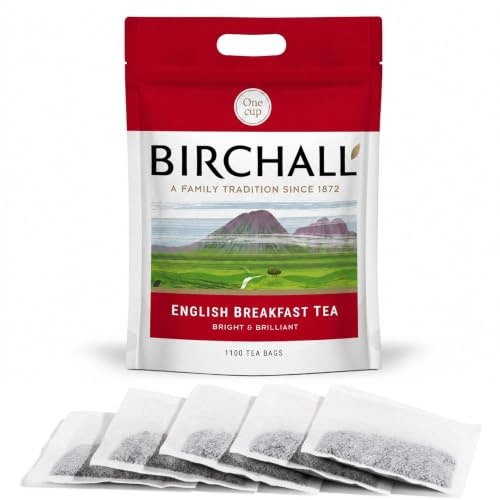 Birchall English Breakfast Black Tea Bags - 1 Bag x 1100 One Cup Teabags | Multipack Bulk 1,100 Tea Bags – All-Day Breakfast Blend Tea Bags for Catering, Home, & Office