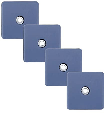 Chinflly Deslizadores deslizantes de muebles de teflón de 50 x 50 mm con arandelas de acero inoxidable, para proteger el suelo, bloque deslizante resistente para muebles, cuadrado