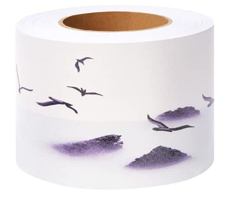 VisitRyl Bordüre selbstklebend Gans 10 cm x 500 cm zum Aufkleben für Wohnzimmer Küche Badezimmer Tapetenrahmen Abnehmbare Wasserdicht Bodenleiste Verdicken PVC Dekorative Bordüre