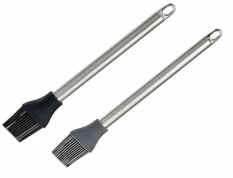 Pincel para Cocina Silicona Acero Inoxidable 28 x 4,5 X 2 cm (12 Unidades)