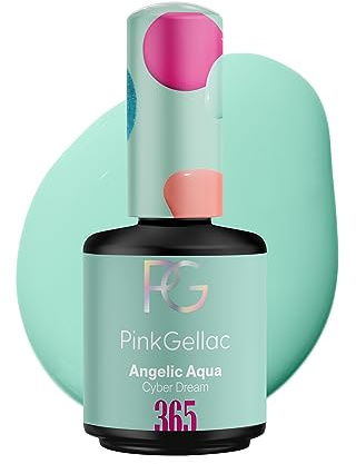 Pink Gellac Gel Nagellack UV, Veganes Nagelgel - 365 Angelic Aqua 15 ml