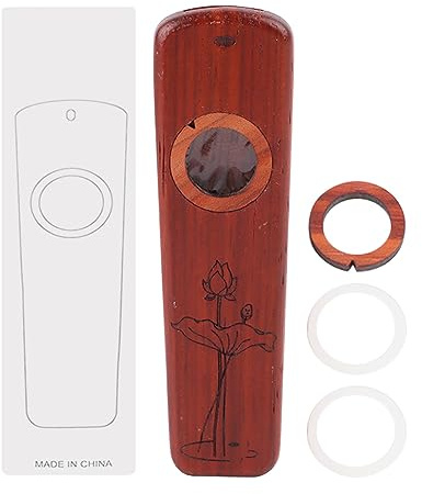 Wood Kazoo, Leichtes Tragbares Musikinstrument Als mit Klassischem Timbre, Handgefertigt für Chöre und Bands (Rosenholz