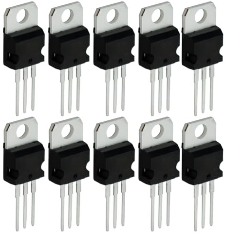 Innfeeltech 10Pcs L7805 Linear Positive Voltage Regulator 5V 1.5A to 220 Three-Terrminal Regulator