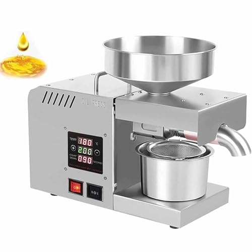 DDZJTPP Prensa Aceite Automática 610W - Oliva, Hueso, Sésamo, Cacahuete - Máquina de Extracción Caliente y Fría - Tornillo Prensa Doméstica