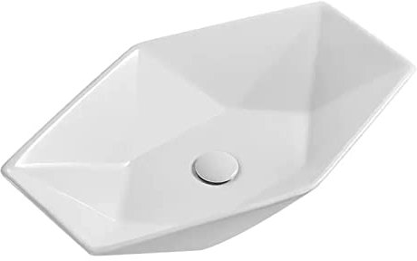 Aufsatz-Waschschale Badezimmer-Waschbecken mit Pop-Up-Ablauf über der Theke, Porzellan-Keramik-Badezimmer-Waschbecken, Hotel-Waschbecken, weiß Waschtisch (Size : 64cm)