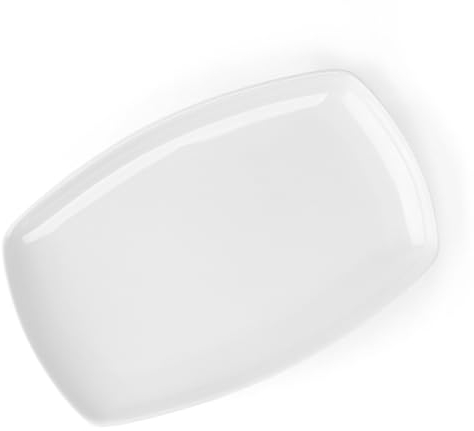 Holst Porzellan FD 436 Porzellan Speisenplatte 35 cm rechteckig Fine Dining Weiß 35 x 23 x 3 cm 1 Stück