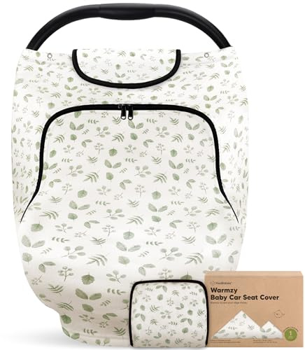 Custodia seggiolino auto per neonati - Custodia seggiolino autunno, inverno - Stretch Fit universale per neonati, ragazzi, ragazze, fodera per allattamento, morbido e traspirante Custodia (Laurel)