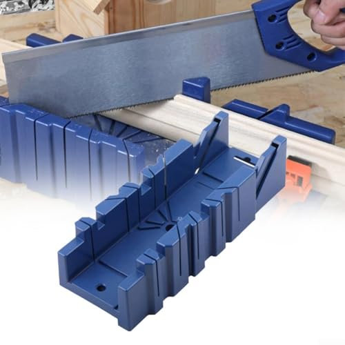 Gehrungssägebox, Multifunktionaler Gehrungssägenschrank 45 90 Grad Sägekasten Gehrungssägeklemme zum Schneiden von Gipslinien, Sockelleisten, DIY Bilderrahmen