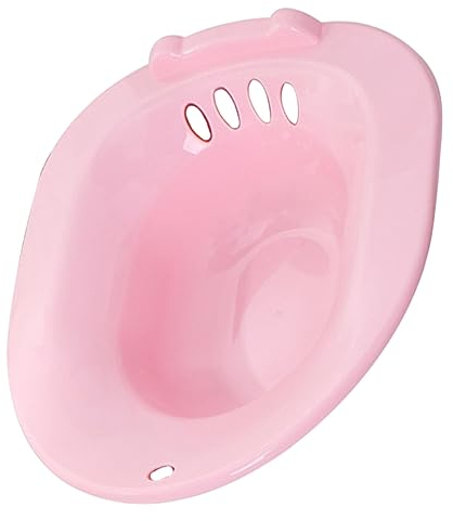 SEWOART Sitzbadewanne Toilettensitz Tragbar Mit Überlaufschutz Rutschfest Kunststoff Hygienisch Für Postpartale Pflege Schwangerschaft Und Hämorrhoidenpflege