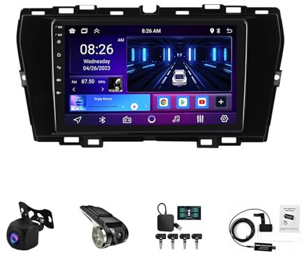 Generico ZCHBSM Android 13 Autoradio per SsangYong Tivoli 2019-2021 con Bluetooth 9 Touch Screen Radio Wireless Carplay Navigazione GPS WiFi Telecamera Comandi al Volante (W100 2+32G)