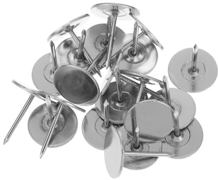 Veemoon 20stücke Flachkopf Nägel Reißnägel Metall Für Basteln Landkarten Pinnwände Teppiche Möbel Korkbrett DIY Push-pins Ohne Grate Galvanisierte Oberfläche