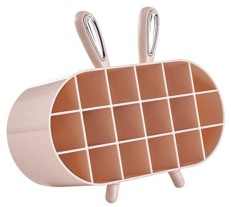 Práctico soporte para pintalabios y productos de belleza que ahorra espacio