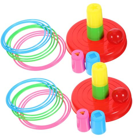 TOYANDONA 2sätze Spielzeug-stapelbecher Bunten Wurfspiele-Ringen Für Junge Mädchen Für Gartenaktivitäten Geburtstagsfeiern Und Partys Verbessert Motorik Und Konzentration